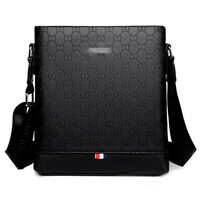 Whatna ショルダーバッグ メンズかばん 斜め掛け ボディバッグ 胸バッグ 肩掛けバッグメッセンジャーバッグ シンプル カジュアル ワンショルダーボディバッグPUレザ ー ipad9.7収納可