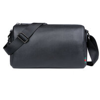 Whatna ショルダーバッグ メンズかばん 斜め掛け ボディバッグ 胸バッグ 肩掛けバッグメッセンジャーバッグ ビジネスシンプル カジュアル ワンショルダーボディバッグ 牛革 本革Ipad Mini収納可