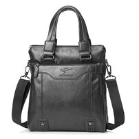 Whatnaショルダーバッグ メンズ 2way 斜め掛け 手提げバッグ ビジネス バッグ セカンドバッグ 手持げバッグ 革 A4 縦型 カジュアル フォーマル ビジネス 通学 通勤 肩掛け バッグ 自転車かばん プレゼント男性 115-2