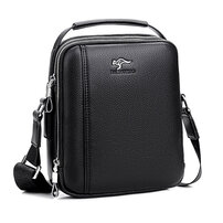 Whatna ショルダーバッグ メンズかばん 斜め掛け ボディバッグ 胸バッグ 肩掛けバッグ トートバッグ クラッチバッグメッセンジャーバッグ ビジネスシンプル カジュアル レザー 革 ワンショルダーボディバッグ Ipad Mini収納可