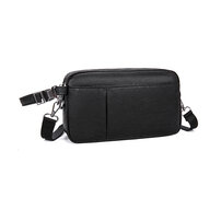 Whatna ワンショルダーバッグ メンズ 3way クラッチ ショルダー斜め掛け ボディバッグ 胸バッグ 肩掛けバッグ 小さい 厚手 レザー カード6枚収納可 カード入 札入れ 小銭入れ 3室仕切 結婚式 バッグ ビジネス フォーマル 冠婚葬祭 バッグ