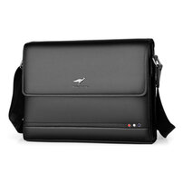 Whatna ワンショルダーバッグ メンズかばん 斜めがけボディ胸バッグ 肩掛けバッグメッセンジャーバッグ ビジネスシンプル カジュアル ワンショルダーボディバッグ 3室仕様 厚手 レザー 縦型 横型 B5 A4 ipad9.7収納可