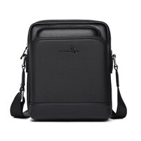 Whatna ワンショルダーバッグ メンズかばん 斜めがけボディ胸バッグ 肩掛けバッグメッセンジャーバッグ ビジネスシンプル カジュアル ワンショルダーボディバッグ 厚手 レザー 縦型 ipad9.7収納可