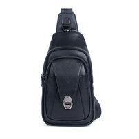 Whatna アンティーク風合い鞣し天 然 牛 革 ワンショルダーメンズ 3way 斜めがけ 肩掛け ボディバッグ 胸バッグ リュックバック 手持ちバック 手提げバック イヤホン穴付き 本革 厚手 レザー ダブルファスナー 左右付け替え可能 WX8686