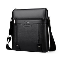 Whatna ショルダーバッグ メンズかばん 斜めがけボディ胸バッグ 肩掛けバッグメッセンジャーバッグ ビジネスシンプル カジュアル ワンショルダーボディ バッグ 厚手 レザー 縦型 ipad10.5収納可