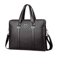 Whatna ビジネスバッグ メンズ ショルダーバッグ 手提げバッグ ブリーフケース リクルートバッグ 2室仕切 厚 手puレザー大 １５センチPC A4 収納可 仕事 出張 旅行 通学 通勤 就活 バッグ肩掛けバッグ プレゼント男性