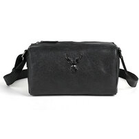 Whatna 革 ショルダーバッグ メンズ ミニ斜め掛け ボディバッグ 胸バッグ小さめビジネスバッグ ipad Mini収納可 肩掛け 通勤 通学 斜めがけバッグ 小さめメッセンジャーバッグ 防水 バッグ 自転車 かばん男性用