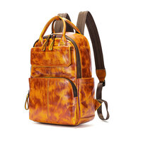 Whatna アンティーク風合い鞣し天 然 牛 革 ビジネスバッグメンズ 手提げ・リュックバッグ 2WAY厚 手 本革 レザー ダブルファスナーA4 15.6インチpc収納可 旅行 出張用 通勤 通学 就活 面接 バッグ かばん 男性用 816