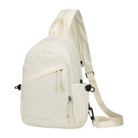 Whatna ワンショルダーバッグ メンズ レディース リュックバック ボディバッグ 胸バッグ 肩掛けバッグ 手提げバック 左右付け替え可能 A4サイズ収納可