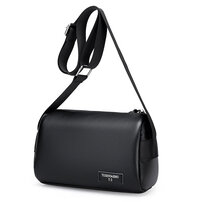 Whatna ワンショルダーメンズ ミニショルダーバッグ 斜め掛けバッグ肩掛け ミニ胸バッグ メッセンジャーバッグ 小さい PUレザー小型ショルダーミニバック肩掛けミニバッグ男女兼用