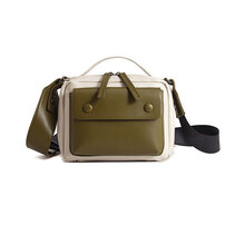 Whatna 革 ミニワンショルダーバッグ メンズ 3way ミニ斜め掛け胸バッグ 手提げバッグ 手持げバッグ ミニセカンドバッグダブルファスナー レザーカジュアル フォーマル ビジネス 通学 通勤 肩掛けバッグ 自転車かばん プレゼント男性