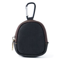 Whatna 天 然 厚 手 牛革 小銭入れ コインケース メンズ レディース 2way ミニサコッシュ カラビナポーチ ベルトループ ミニウエストバッグポーチ 本革 カラビナ付き イヤホン収納ケース