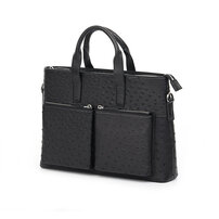 Whatna 天 然 オーストリッチ 革 ビジネス バッグメンズ 手提げバッグ 本 革ブリーフケース 15.6インチPC対応 旅行 出張 通勤 通学 就活 面接 バッグ かばん 男性用 1018T