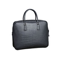 Whatna ワニ革 本革 ビジネス バッグメンズ 2way ショルダー 手提げ バッグ クロコダイル革 ブリーフケース 16インチPC対応 旅行 出張 通勤 通学 就活 面接 バッグ かばん 男性用 6526-5