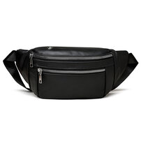 Whatna 牛革 ワンショルダーメンズ 斜めがけ ボディバッグ ウエストバッグ ウエストポーチ ショルダーバッグ 男女兼用 本革 軽量 黒 ブラウン 017