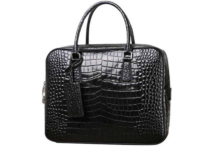 Whatna ワニ革 本革 ビジネス バッグメンズ 2way ショルダー Whatna ワニ革 本革 ビジネス バッグメンズ 2way ショルダー