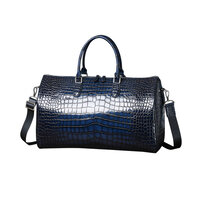 Whatna ワニ革 本革 ビジネス バッグメンズ 2way ショルダー 手提げ バッグ クロコダイル革 ダブルファスナー ブリーフケース 17インチPC対応 旅行 出張 通勤 通学 就活 面接 バッグ かばん 男性用 6515-5