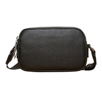 Whatna 牛革 ワンショルダーメンズ ミニショルダーバッグ 斜め掛けバッグ肩掛け ミニ胸バッグ メッセンジャーバッグ 小さい本革レザー 2室仕切 小型ショルダーミニバック肩掛けミニバッグ男女兼用