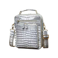 Whatna ワニ革 ワンショルダー メンズ バッグ 3way クラッチ ショルダー斜め掛け ボディバッグ 胸バッグ 肩掛けバッグ 手提げバッグ 手持げバッグ 小さい 2室仕切 クロコダイル革 鰐革 結婚式 バッグ ビジネス フォーマル 冠婚葬祭 バッグ 6006s