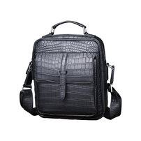 Whatna ワニ革 ワンショルダー メンズ バッグ 3way クラッチ ショルダー斜め掛け ボディバッグ 胸バッグ 肩掛けバッグ 手提げバッグ 手持げバッグ 小さい 2室仕切 クロコダイル革 鰐革 結婚式 バッグ ビジネス フォーマル 冠婚葬祭 バッグ 6313-2