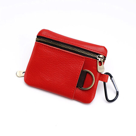 Whatna アンティーク風合い鞣し天 然 牛 革 小銭入れ コインケース