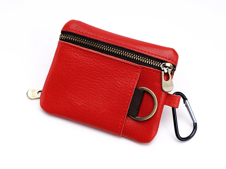 Whatna アンティーク風合い鞣し天 然 牛 革 小銭入れ コインケース