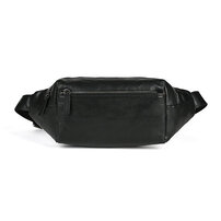 Whatna アンティーク風合い鞣し天 然 牛革 ウエストポーチ ウエストバッグ メンズ ミニショルダーバッグ 手作業で作 男女兼用 本革 斜めがけ ボディバッグ ワンショルダー 軽量 ブラウン 黒15026