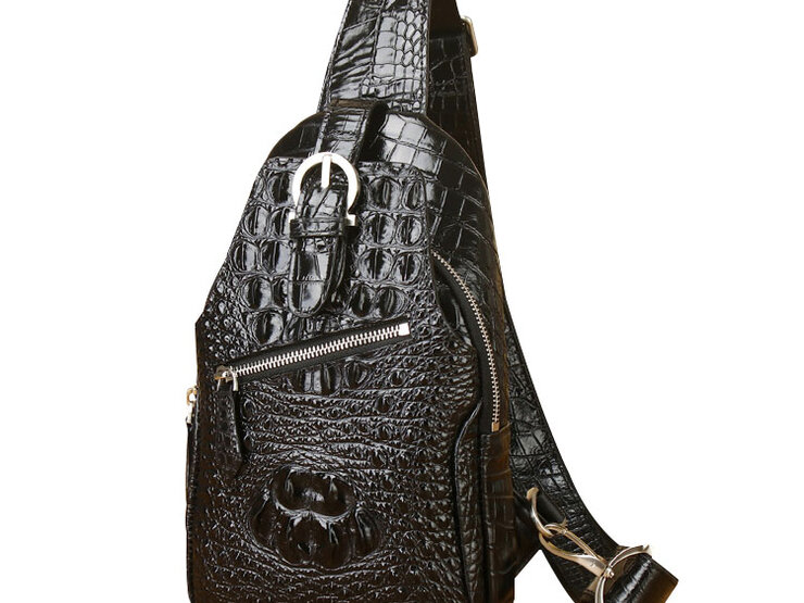 人気推薦☆本革多機能ビッグバッグロック牛革 プラチナクロコダイルパターンレザーオシャレブラックショルダーバッグレディース  | クロコダイル型押し 本革 牛革 リュック 可愛い 旅行 通勤 大