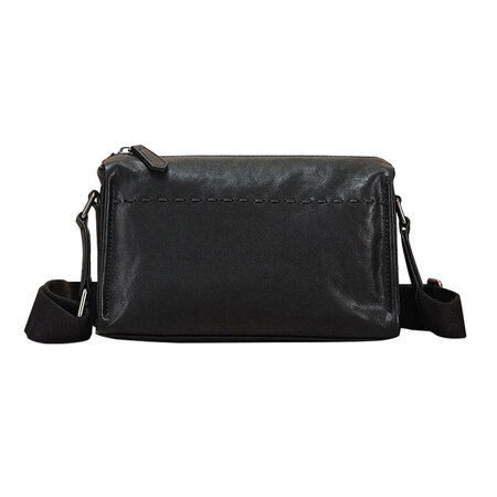 Whatna アンティーク風合い鞣し天 然 牛革ショルダーバッグ メンズ