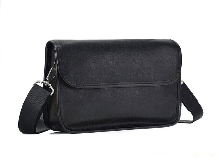 Whatna アンティーク風合い鞣し天 然 牛革ショルダーバッグ メンズ