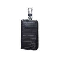 Whatna キーケース メンズ レディース スマートキーケース 6連フック カラビナ 車キーケース 厚 手 レザー本革 コンパクト カードキーケース カード入れ 5302