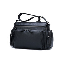 Whatna ワンショルダーバッグ メンズ 3way 手提げバッグ トートバッグ斜め掛け ボディバッグ 胸バッグ手持げバッグ セカンドバッグ ダブルファスナー A4 カジュアル フォーマル ビジネス 通学 通勤 肩掛けバッグ 8002