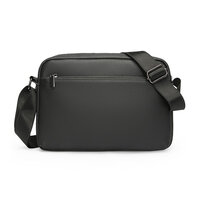 Whatna 牛革ショルダーバッグ メンズ メッセンジャーバッグ ボディ斜め掛け胸バッグ かばん斜めがけ 小さめ ビジネスバッグ A4 ipad 10.5収納可 本革 通勤 通学 斜めがけバッグ 自転車 かばん男性用 黒2103