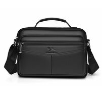 Whatna ワンショルダー メンズ バッグ 3way クラッチ ショルダー斜め掛け ボディバッグ 胸バッグ 肩掛けバッグ 手提げバッグ 手持げバッグ横型 小さい 厚手 レザー結婚式 バッグ ビジネス フォーマル 冠婚葬祭 バッグ A805