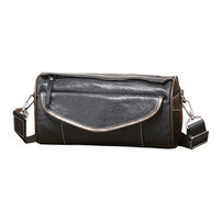 Whatna アンティーク風合い鞣し天 然 牛革 ワンショルダー メンズ ショルダー斜め掛け ボディバッグ 胸バッグ 肩掛けバッグ 手提げバッグ 手持げバッグ クラッチバック 横型 小さい結婚式 バッグ ビジネス フォーマル 冠婚葬祭 バッグ 9511