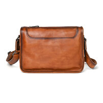 Whatna アンティーク風合い鞣し 天 然 牛 革ワンショルダーメンズ 斜め掛け ボディバッグ 胸バッグ 肩掛けバッグ 手提げバッグ 手持げバッグ クラッチバッグ 横型 小さい結婚式 バッグ ビジネス フォーマル 冠婚葬祭 バッグ 13753