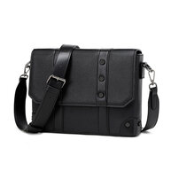 Whatna 革ショルダーバッグ メンズ メッセンジャーバッグ ipad9.7収納可 横 型 通勤 通学 斜めがけ ボディ バッグ ビジネス フォーマル 冠婚葬祭 結婚式 バッグ 自転車 かばんXM-2082