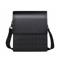 Whatna ショルダーバッグ メンズ 斜めがけ 胸バッグ PUレザー 大容量 3室の仕切り 9.7インチiPad収納可 多収納ポケット 通勤 通学 旅行