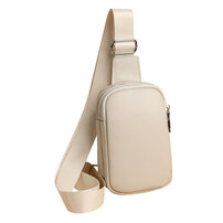 Whatna 牛 革 ワンショルダーメンズ レディース 肩掛け ボディ斜め掛け 胸バッグ 大容量 2室仕切 左右に付け替え可 軽量 男女兼用