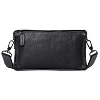 Whatna アンティーク風合い鞣し 天 然 牛革 3WAY ワンショルダーメンズ クラッチ 肩掛け ボディ斜め掛け胸バッグ セカンドバッグ 小さい ビジネス フォーマル 結婚式 冠婚葬祭 バッグ 男性用 紳士用 6795