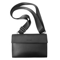 Whatna 革 3WAY メンズ ボディバッグ・クラッチ・ハンドバッグ ─ 斜め掛けOK／着脱式ストラップ／フォーマル・冠婚葬祭対応