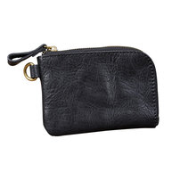 Whatnaアンティーク風合い鞣し 天 然 牛 革 小銭入れ コインケース メンズ レディースミニ財布 小さい財布 札入れ カードケース 本革 イヤホン収納ケースZD517351