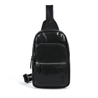 Whatnaアンティーク風合い鞣し天 然牛 革 斜めがけ ボディバッグ ワンショルダー メンズ 本革 厚手 レザー 17015