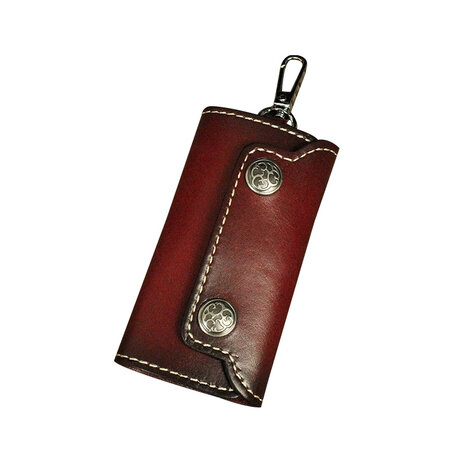 Whatna アンティーク風合い鞣し天 然 牛 革 キーケース 本革 メンズ