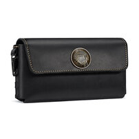 Whatna 牛革 クラッチバッグ メンズ 本革 手持ちバッグ ウエストポーチ ヒップバッグ カラビナ付き 2室構造 多機能 小物入れ おしゃれ 男性用 6111