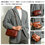 Whatna 革 ミニショルダーバッグ メンズ 3way セカンドバッグ ミニ斜め掛け ボディバッグ ワンショルダー PUレザーIpad mini収納可 横型 手提げ 手持ち カジュアル ビジネス 通学 通勤 SH141 メンズ クラッチバッグ・セカンドバッグ 7