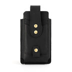 Whatna 天然牛革 ベルトポーチ ウエストポーチメンズ 6.7インチ対応 ウエストバッグ スマホ収納 キーホルダー付き 通勤 旅行 コンパクト 1090