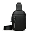 Whatna ボディバッグ メンズ レディース 本革 ワンショルダー 大容量 2層構造 軽量 斜めがけ 左右付け替え可 肩掛け 胸バッグ 通勤 通学 旅行 男女兼用