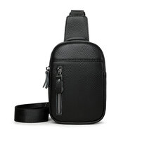 Whatna ボディバッグ メンズ レディース 本革 ワンショルダー 大容量 2層構造 軽量 斜めがけ 左右付け替え可 肩掛け 胸バッグ 通勤 通学 旅行 男女兼用