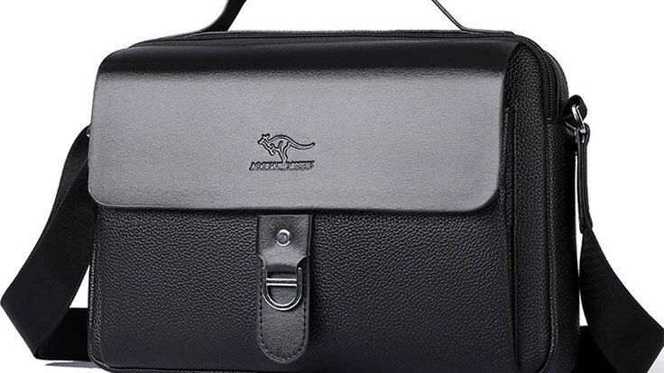 Whatna ショルダーバッグ メンズ 2WAY 手提げ/斜めがけ 撥水 PU